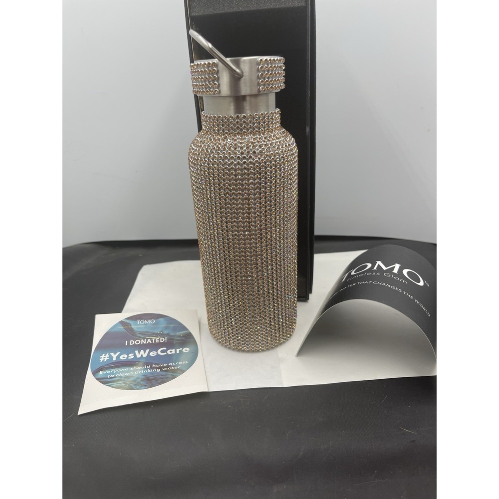 TOMO Luxury Water Bottle In Box 25oz In Gold Sky New In Box Crystals.(43) - Picture 4 of 9